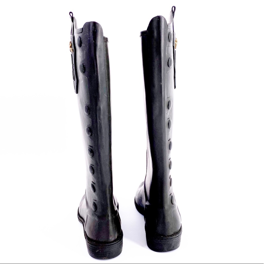 Sam Edelman Wellies Rain Boots Olive Equestrian 6M - Picture 3 of 9